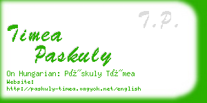 timea paskuly business card